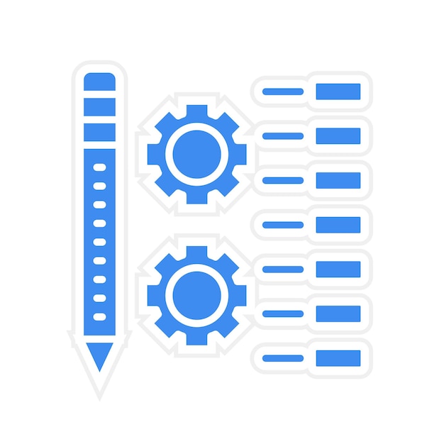 Imagen vectorial del icono del plan de desarrollo Se puede utilizar para Recursos Humanos