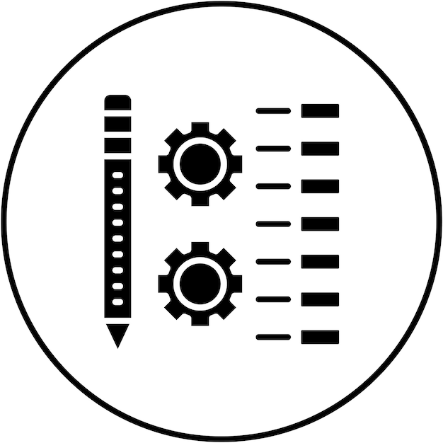 Imagen vectorial del icono del plan de desarrollo Se puede utilizar para Recursos Humanos