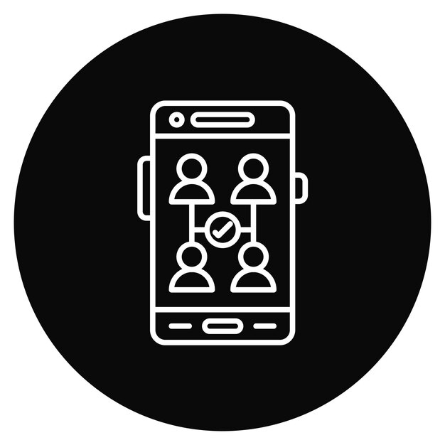 Imagen vectorial del icono del plan del equipo Se puede utilizar para el desarrollo de aplicaciones móviles