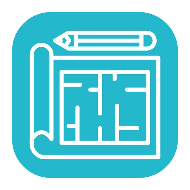 Imagen vectorial del icono del plan del ingeniero Se puede utilizar para el ingeniero en mecánica
