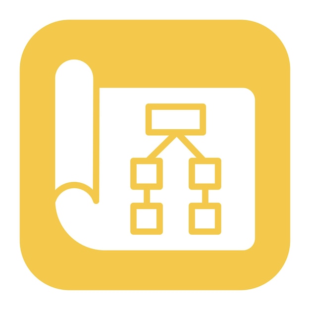 Imagen vectorial del icono del plan del proyecto Se puede utilizar para la evaluación del proyecto