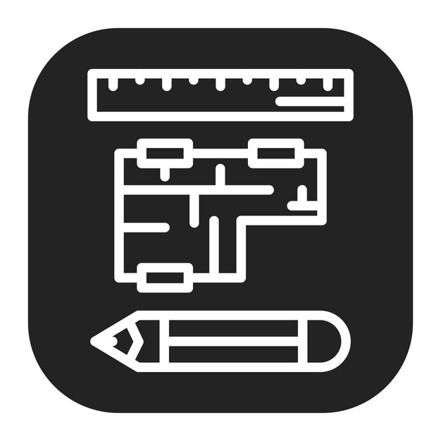 Imagen vectorial del icono del plan puede usarse para Ingeniero en Mecánica