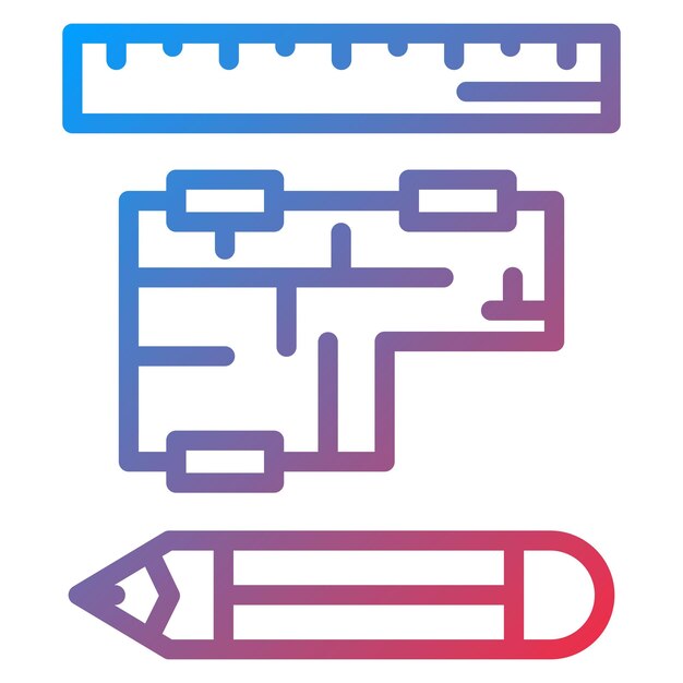 Imagen vectorial del icono del plan puede usarse para Ingeniero en Mecánica