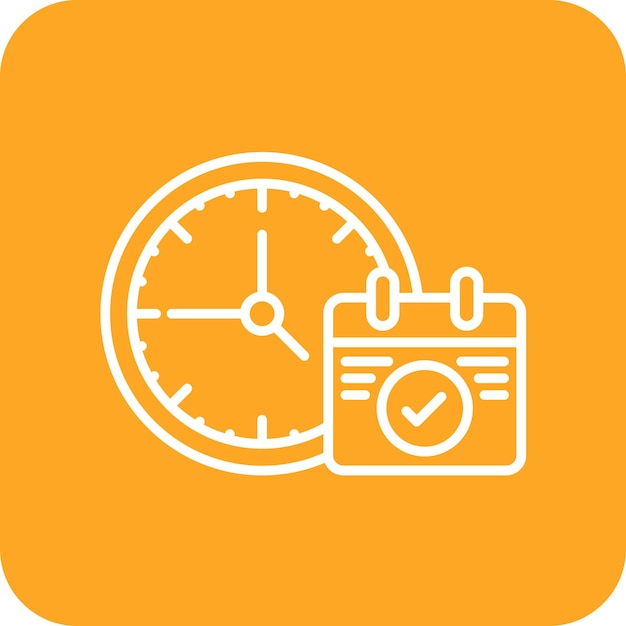 Imagen vectorial del icono del plan de tiempo Se puede utilizar para la hora y la fecha