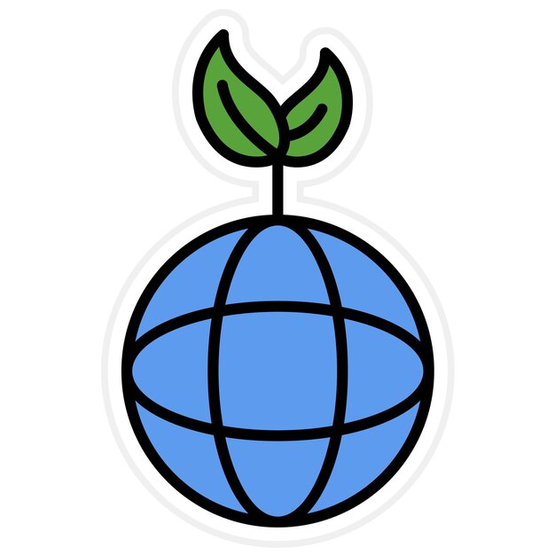La imagen vectorial del ícono del planeta verde se puede usar para Dubai