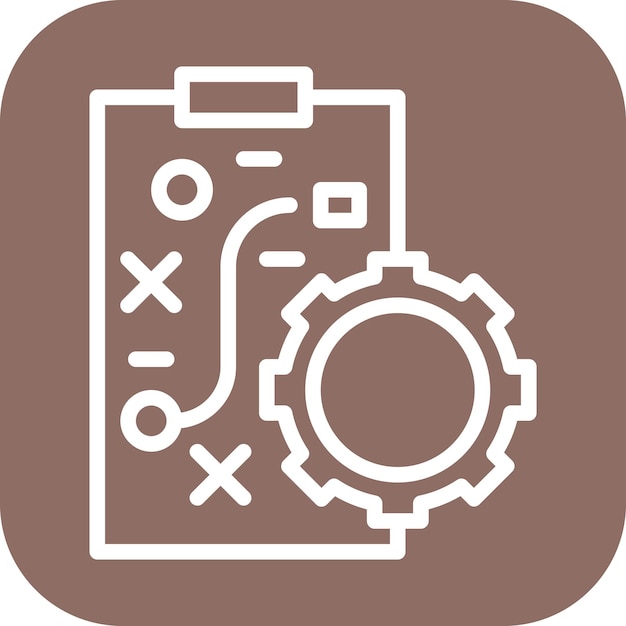 Imagen vectorial de icono de planificación estratégica Se puede utilizar para el liderazgo