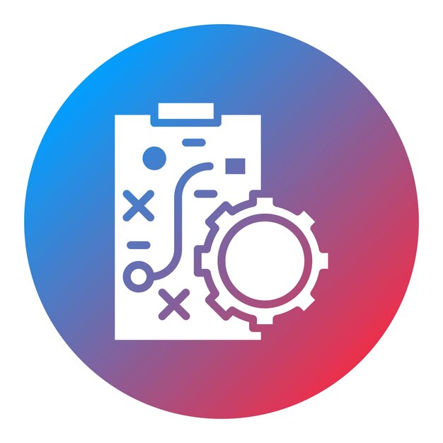 Imagen vectorial de icono de planificación estratégica Se puede utilizar para el liderazgo