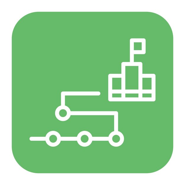 Imagen vectorial del icono de planificación de objetivos Se puede utilizar para la gestión del personal