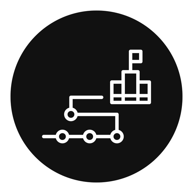 Imagen vectorial del icono de planificación de objetivos Se puede utilizar para la gestión del personal