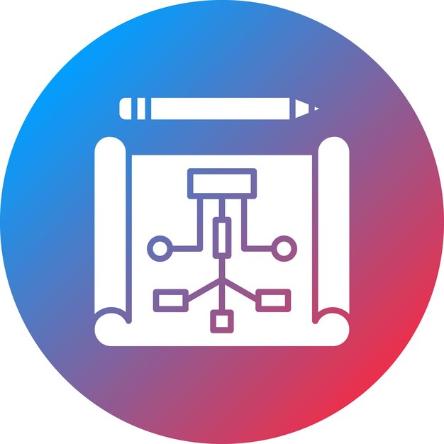 Imagen vectorial del icono de planificación del proyecto Se puede utilizar para la gestión del proyecto