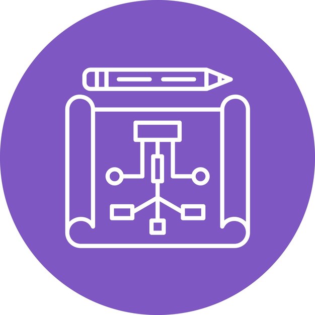 Imagen vectorial del icono de planificación del proyecto Se puede utilizar para la gestión del proyecto