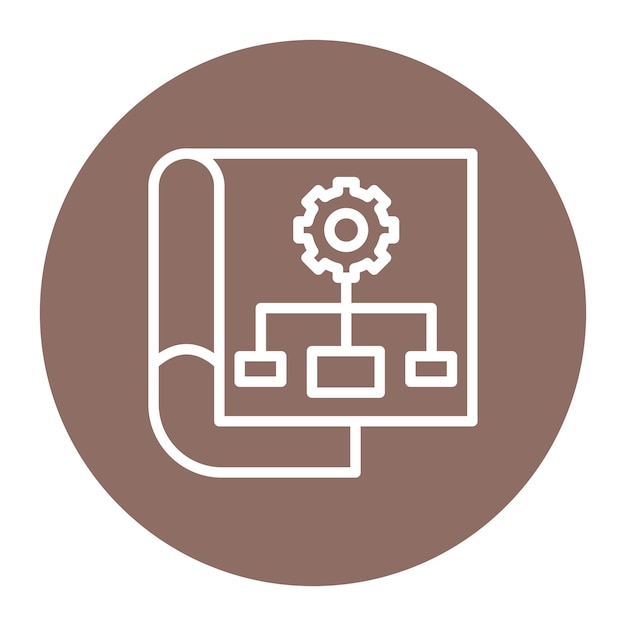 Imagen vectorial del icono de planificación del proyecto Se puede utilizar para el plan de acción