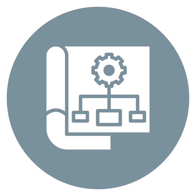 Imagen vectorial del icono de planificación del proyecto Se puede utilizar para el plan de acción