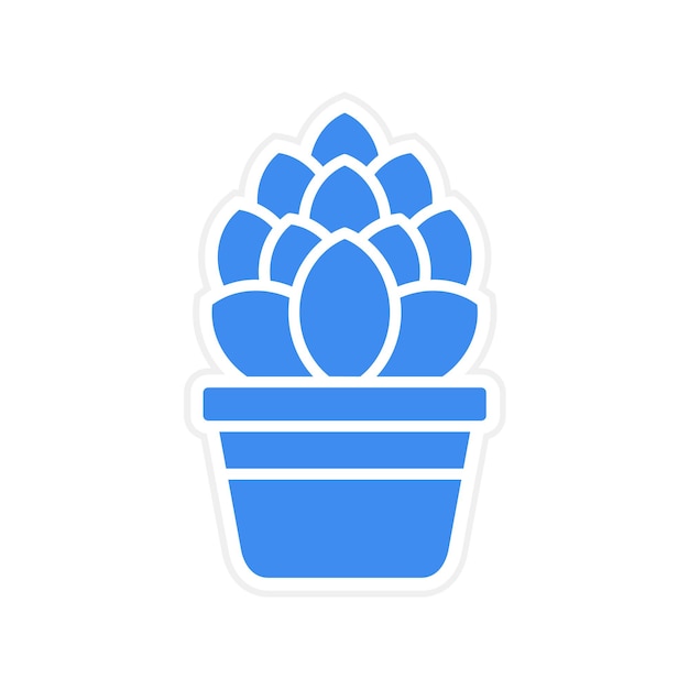 Imagen vectorial del icono de la planta ornamental Se puede utilizar para la jardinería