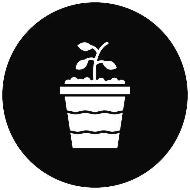 La imagen vectorial del icono de la planta se puede utilizar para la investigación y la ciencia