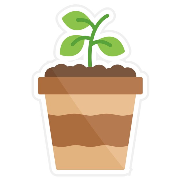 La imagen vectorial del icono de la planta se puede utilizar para la investigación y la ciencia