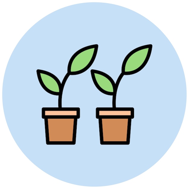 Imagen vectorial del icono de las plantas Se puede usar para el calentamiento global