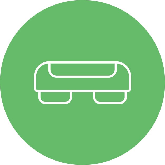 Imagen vectorial del icono de la plataforma de pasos Se puede utilizar para el fitness en el hogar