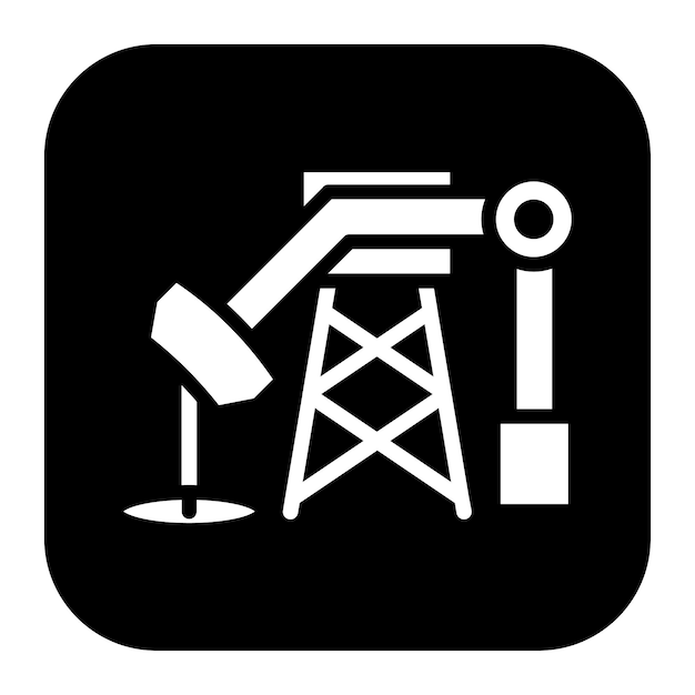 Imagen vectorial del icono de la plataforma Se puede usar para petróleo y gas