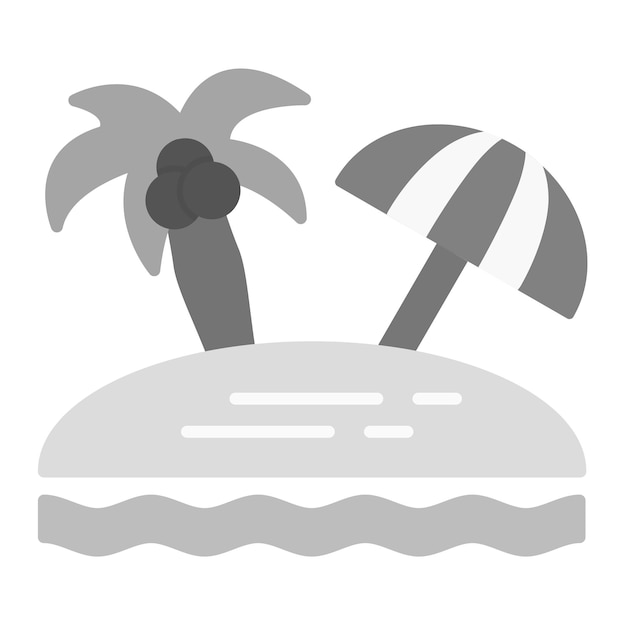 Imagen vectorial del icono de la playa Se puede usar para viajes