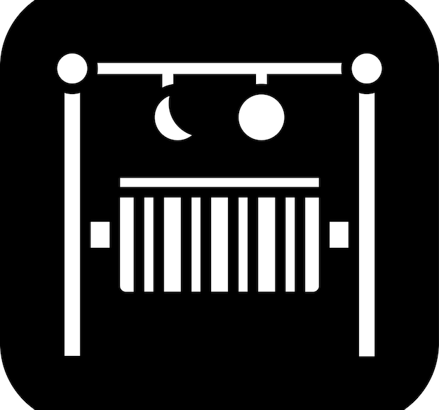 Imagen vectorial del icono de Playpen Se puede usar para criar niños