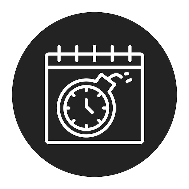 Imagen vectorial del icono de los plazos puede utilizarse para el plan de acción