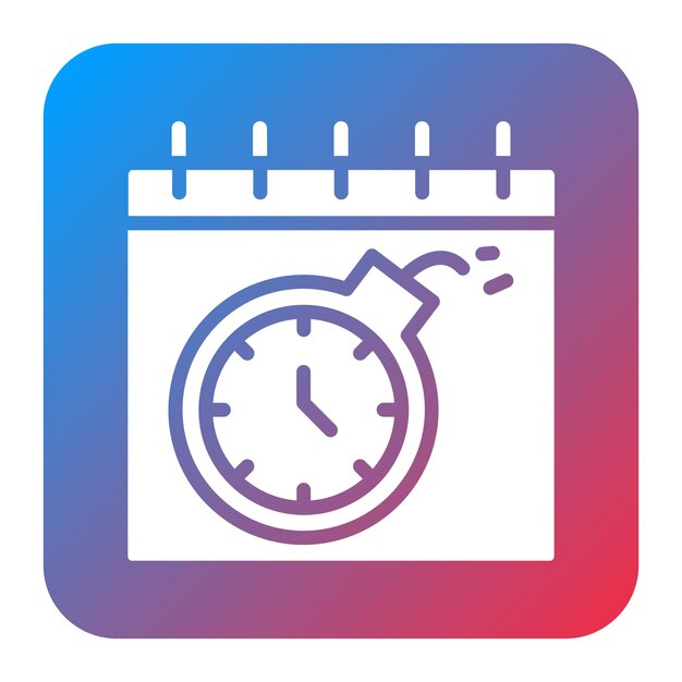 Imagen vectorial del icono de los plazos puede utilizarse para el plan de acción