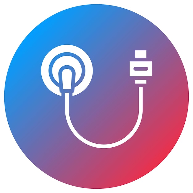 Imagen vectorial de icono de plomo de ECG Se puede utilizar para cardiología