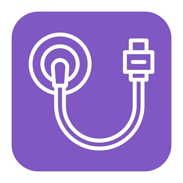 Imagen vectorial de icono de plomo de ECG Se puede utilizar para cardiología