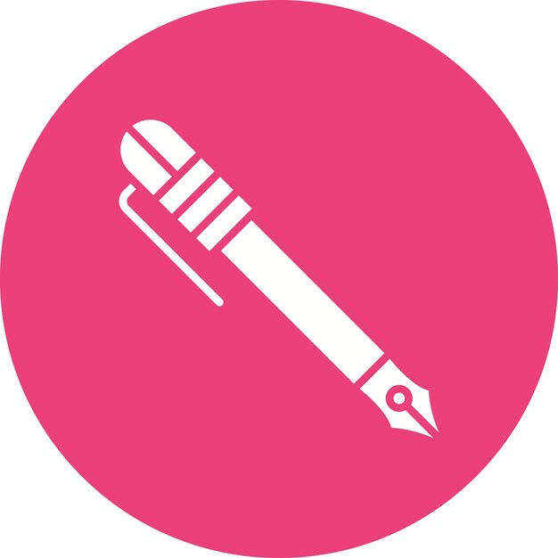 Imagen vectorial del icono de la pluma fuente Se puede usar para herramientas