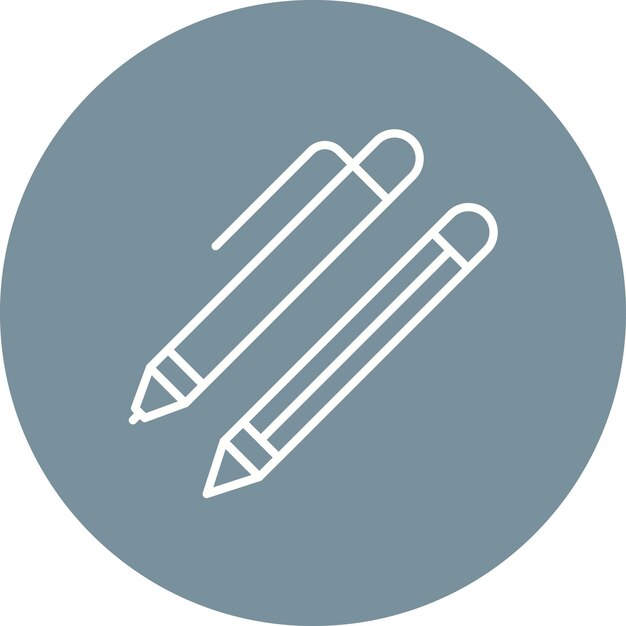 La imagen vectorial del ícono de la pluma y el lápiz se puede usar para la creatividad