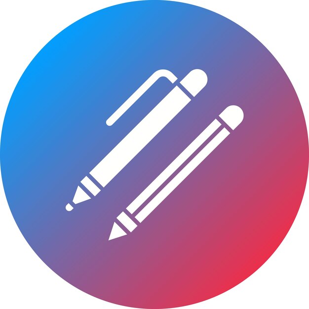 La imagen vectorial del ícono de la pluma y el lápiz se puede usar para la creatividad