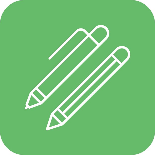 La imagen vectorial del ícono de la pluma y el lápiz se puede usar para la creatividad