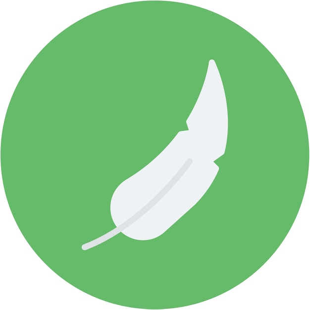 La imagen vectorial del icono de las plumas se puede utilizar para las características de la tela
