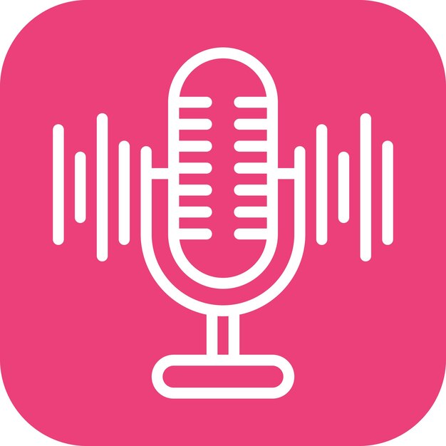 Imagen vectorial de icono de podcast Se puede usar para Artist Studio