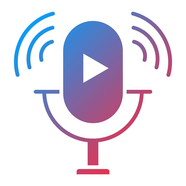 Imagen vectorial de icono de podcast Se puede usar para noticias y medios