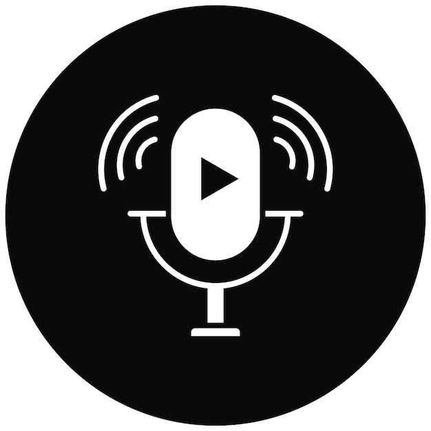 Imagen vectorial de icono de podcast Se puede usar para noticias y medios