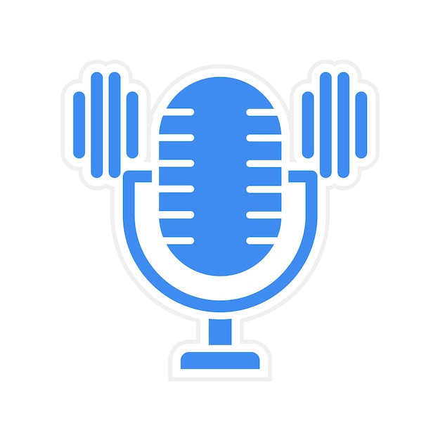La imagen vectorial del icono del podcast se puede utilizar para el marketing de influencers