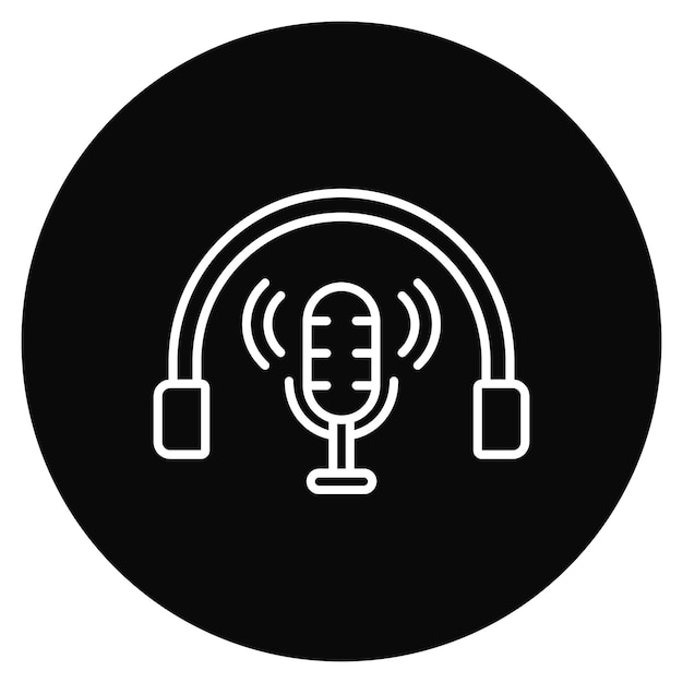 Imagen vectorial de icono de podcast Se puede utilizar para el servicio de marketing en Internet