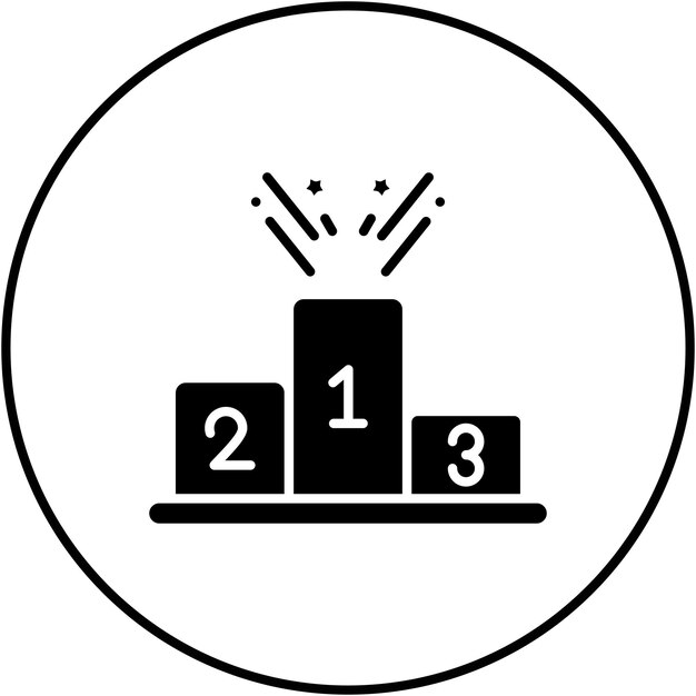 Imagen vectorial del icono del podio del ganador Se puede usar para deportes