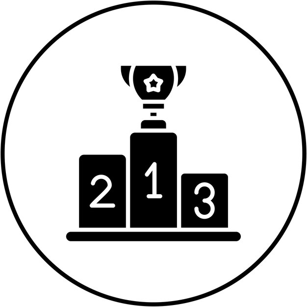 Imagen vectorial del icono del podio Se puede usar para carreras de autos
