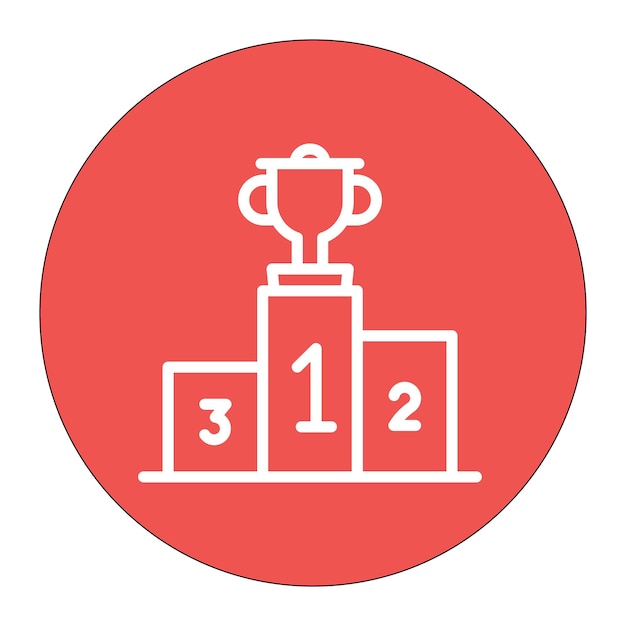 Imagen vectorial del icono del podio Se puede utilizar para eventos de premios