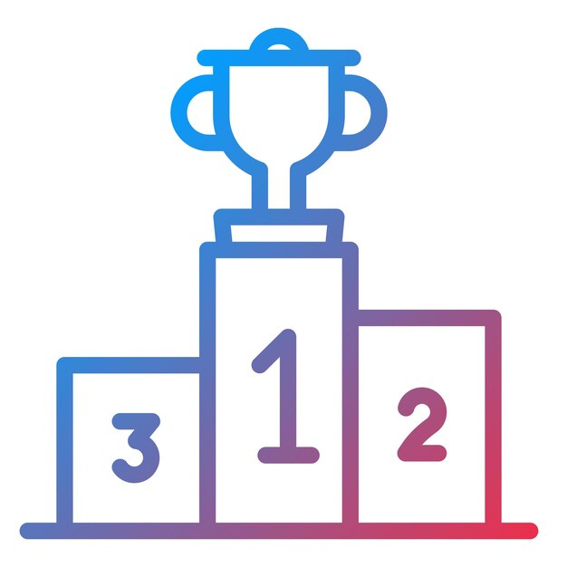 Imagen vectorial del icono del podio Se puede utilizar para eventos de premios