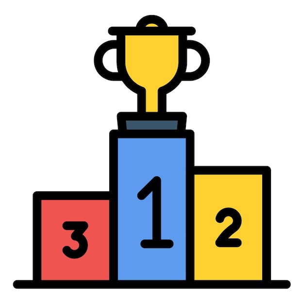 Imagen vectorial del icono del podio Se puede utilizar para eventos de premios