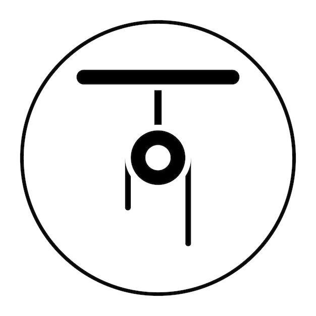 Imagen vectorial del icono de la polea Se puede utilizar para la ciencia