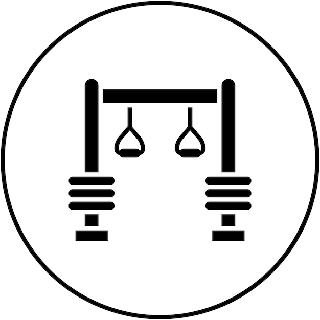 Imagen vectorial del icono de la polea Se puede utilizar para el gimnasio