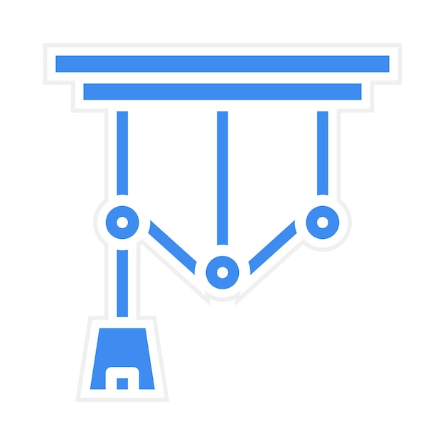 Imagen vectorial del icono de la polea Se puede utilizar para el laboratorio
