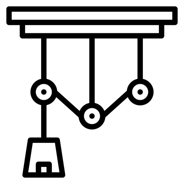Imagen vectorial del icono de la polea Se puede utilizar para el laboratorio