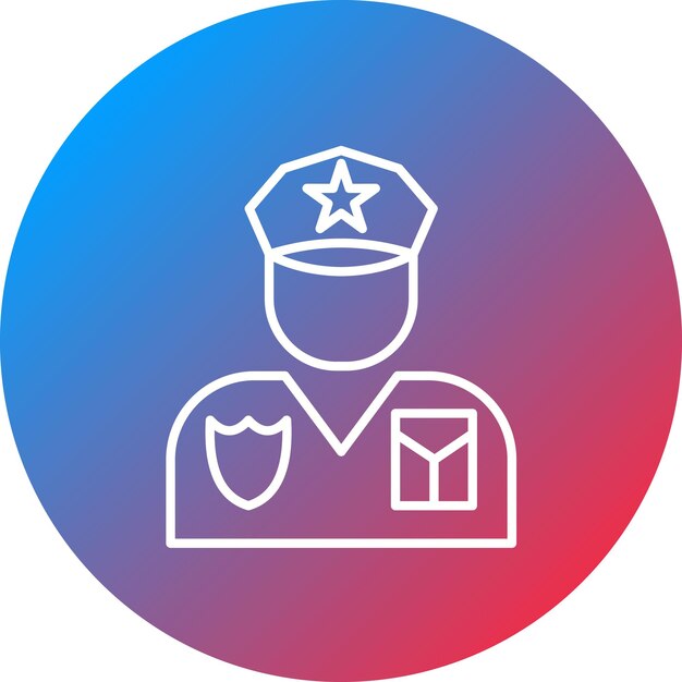 Imagen vectorial del icono del policía Se puede usar para la policía