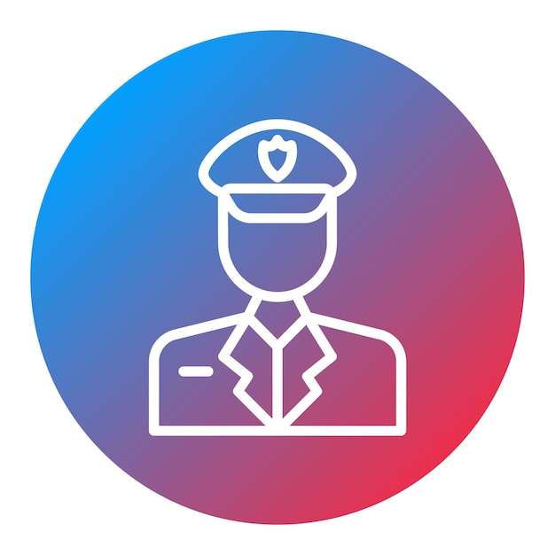 Imagen vectorial del icono de la policía Se puede usar para protestas y desobediencia civil